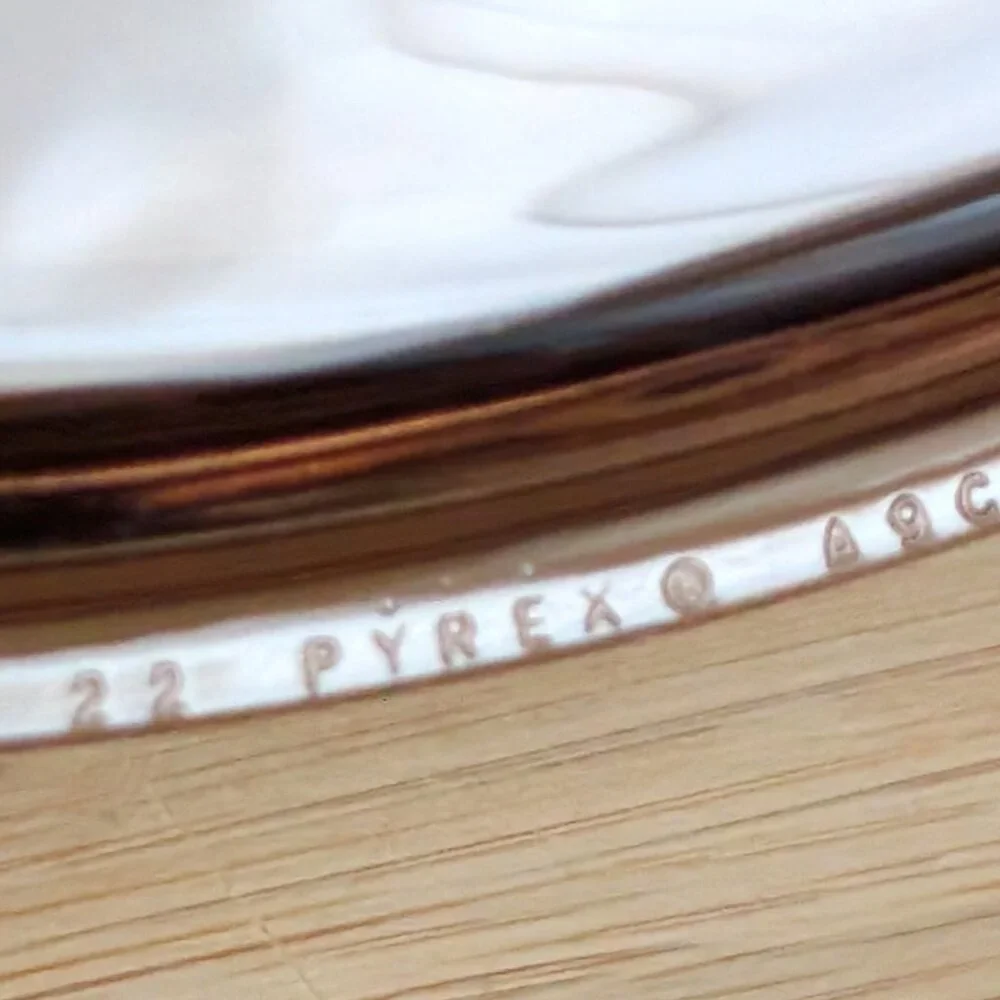 NEW Corning Ware Pyrex Amber Brown Glass 8